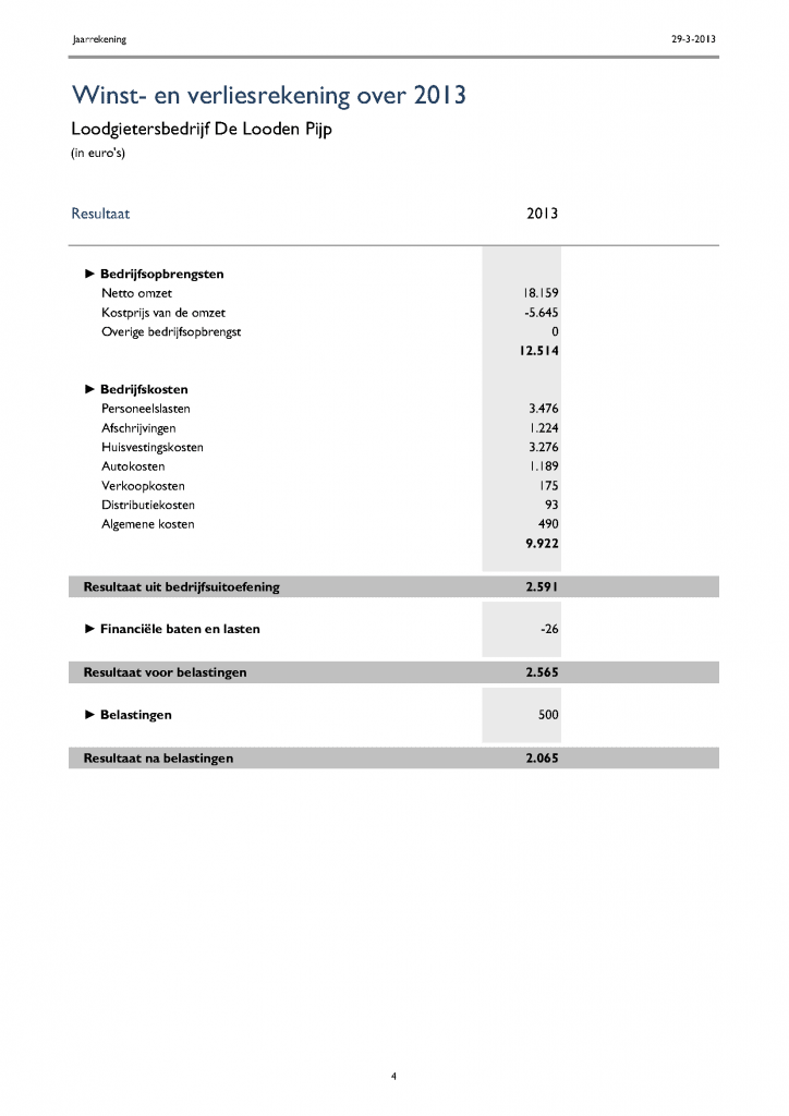 Jaarrekening in Excel  Boekhouden in Excel