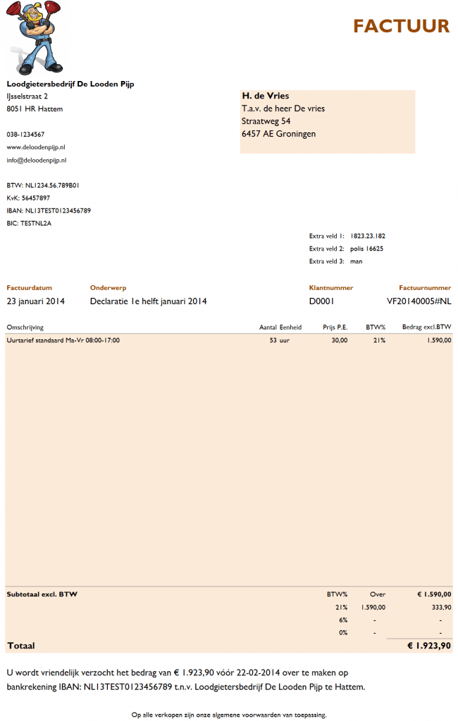 factuur_oranje_3.0  Boekhouden in Excel