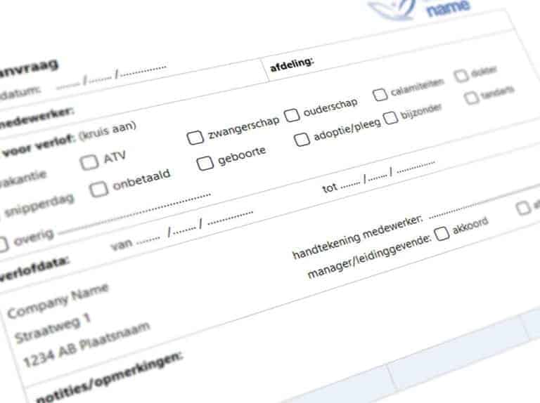 Sjabloon verlofaanvraag  4 voorbeelden die je simpel kunt aanpassen