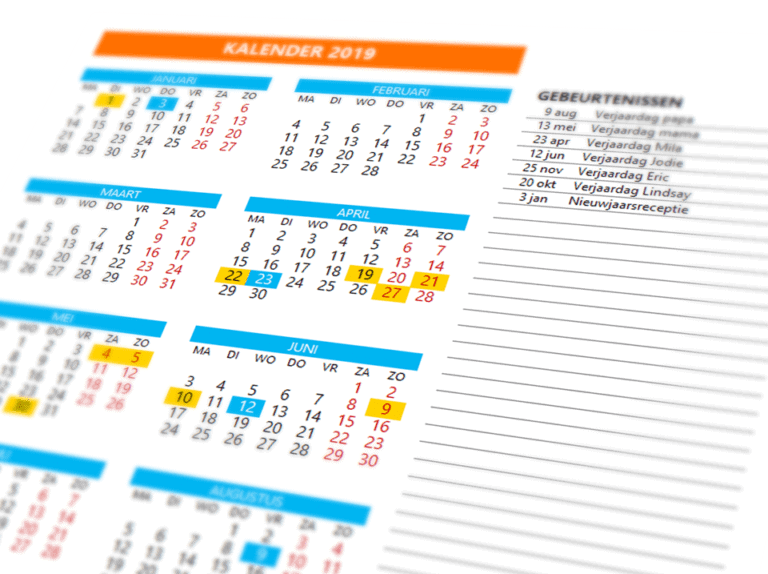 Maak snel en simpel een Excel kalender – kies uit 20 ontwerpen