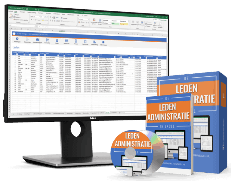 Ledenadministratie in Excel voor kleine verenigingen en clubs