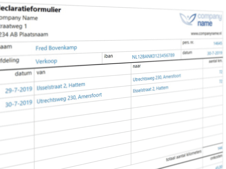 Declaratieformulier in Excel & PDF 5 ontwerpen pas simpel aan