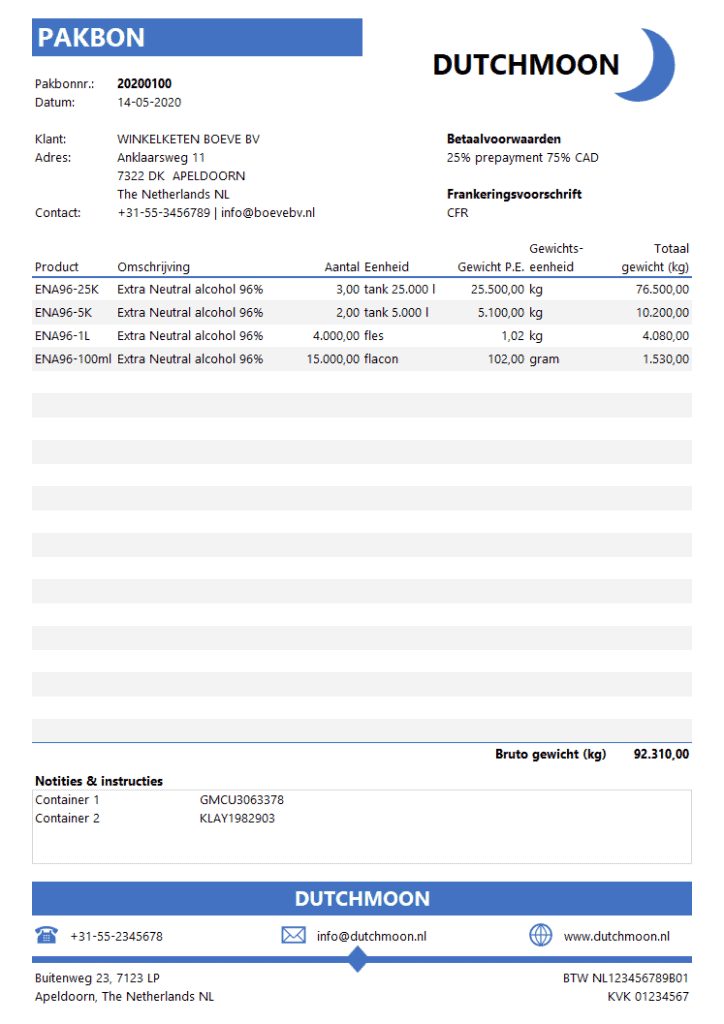 Maak snel een pakbon in Excel voor al je verzendingen (mét historie)