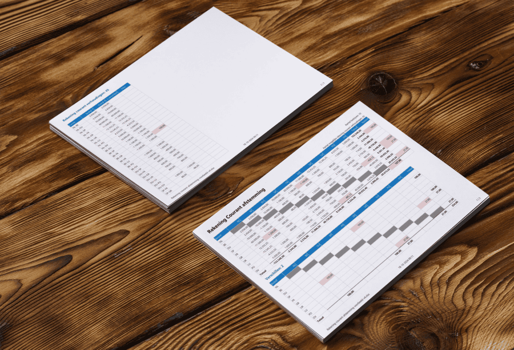 Rekening courant afstemming tussen bv's - simpel in Excel