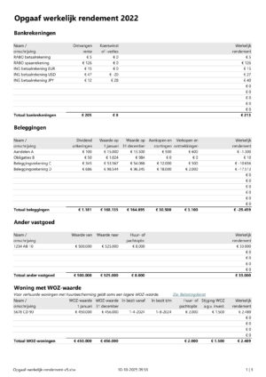 Opgaaf werkelijk rendement - Afbeelding 7