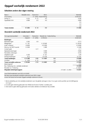 Opgaaf werkelijk rendement pagina 3