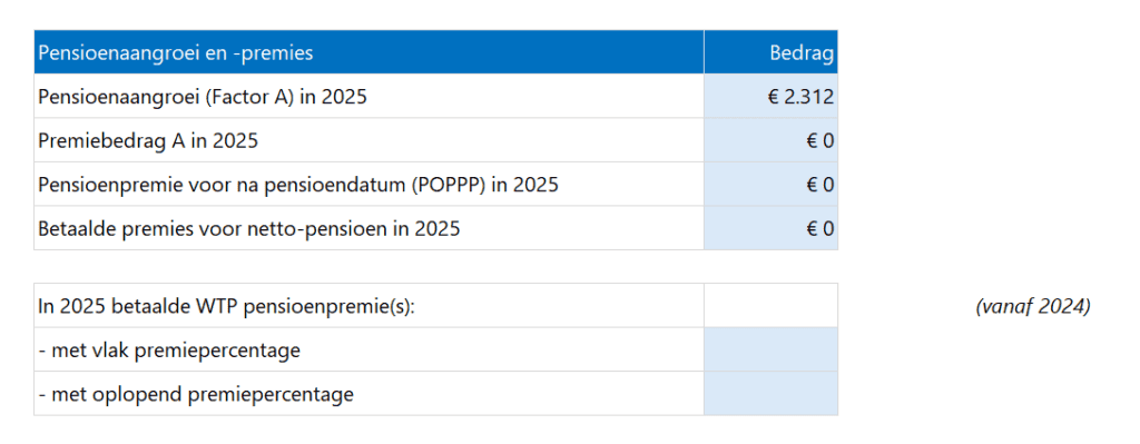 Lijfrente Planner in Excel - pensioenaangroei en -premies invullen