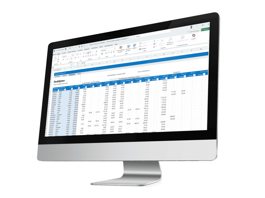 Product costing - kostprijscalculatie - met multi-level stuklijsten