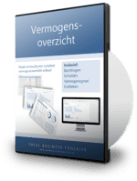 Vermogensoverzicht in Excel met bezittingen, schulden en vermogensgroei