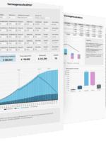 Vermogenscalculator in Excel - Pro- compound interest calculator - bereken de groei van je vermogen met multi-fase planning - voorbeeld pagina 1 t/m 3