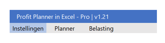 Simpel navigeren door Profit Planner in Excel Pro