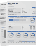 Profit Planner in Excel - Pro - cashflow en potjesverdeling - voorbeeld op papier