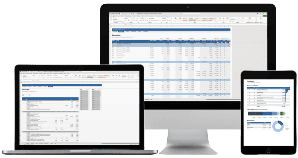 Bouwbegroting in Excel volgens STABU2-systematiek
