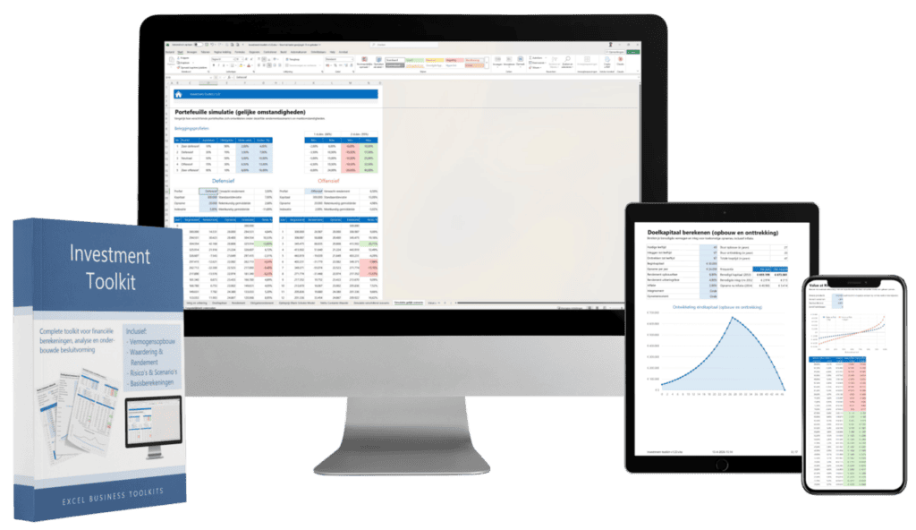Investment Toolkit - Complete Excel-toolkit voor financiële berekeningen, vermogensplanning en beleggingsanalyse
