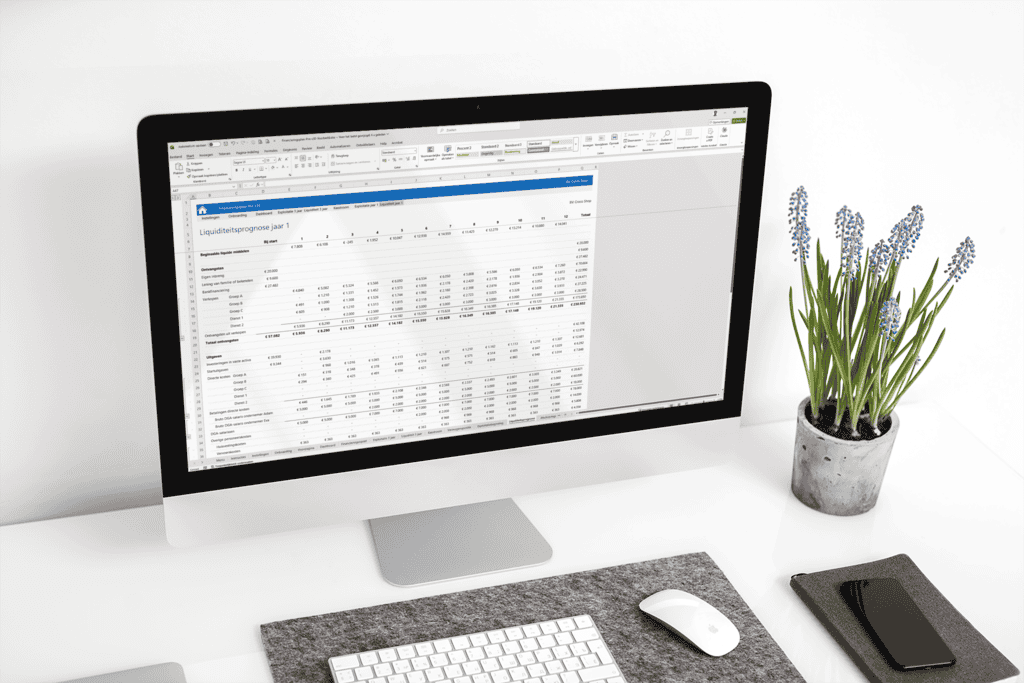 Financieringsplan Pro - complete financiële onderbouwing van je financieringsaanvraag voor eenmanszaken, vof's en bv's.